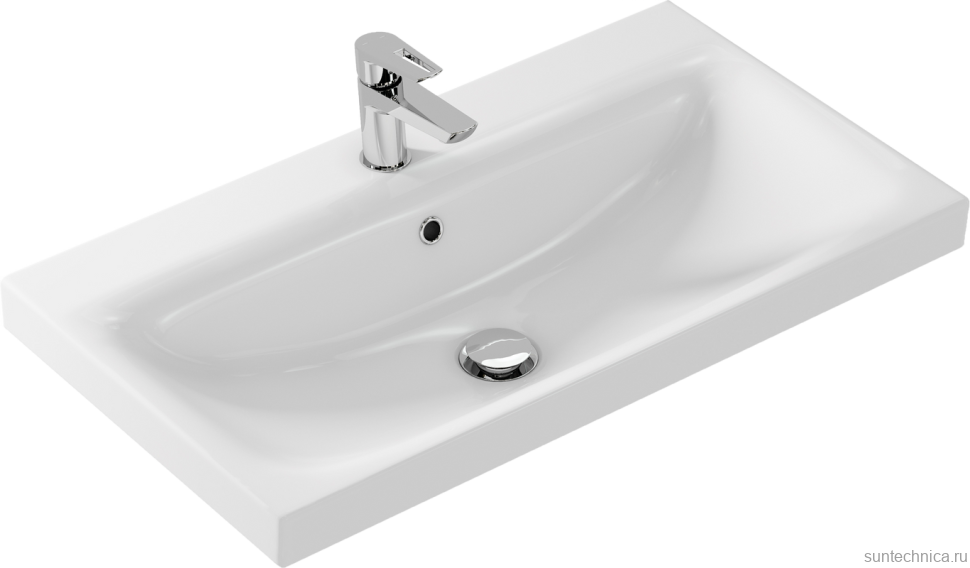 Мебель для ванной комнаты SanStar Riana 80 подвесная, grey, раковина Moduo 80