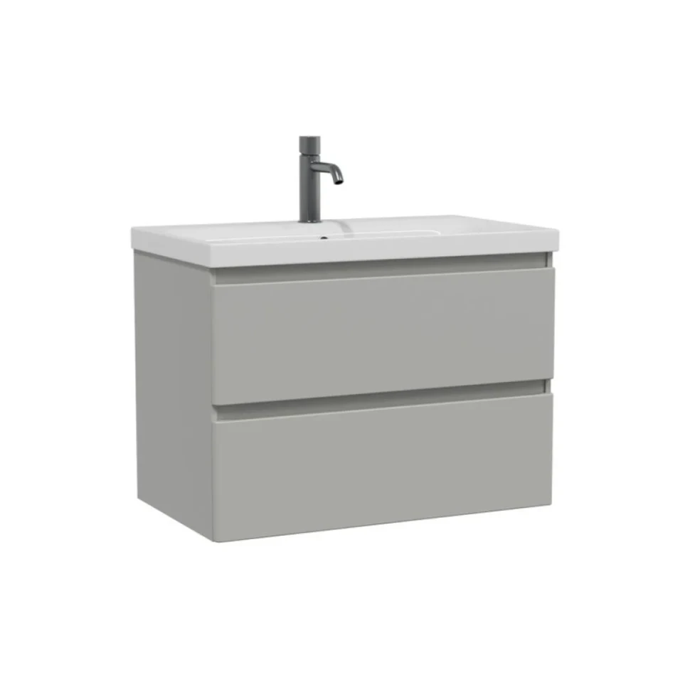 Мебель для ванной комнаты SanStar Riana 80 подвесная, grey, раковина Moduo 80