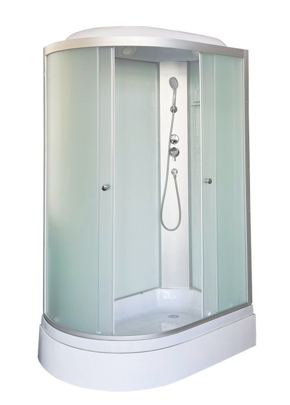 Душевая кабина DTO LM720R стандартная (120х80х215), средний поддон (27 см), профиль хром, стекло матовое (4 мм), 4 места