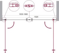 Душевая дверь в нишу BelBagno Etna B-2-170-C-Cr