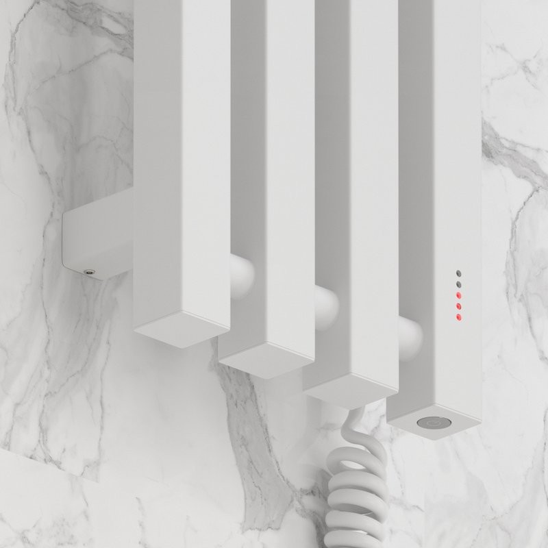 Полотенцесушитель электрический Сунержа Сатерленд 4.0 30-0853-1215 120x20 см, подключение справа, скрытое подключение справа, матовый белый, I-образный