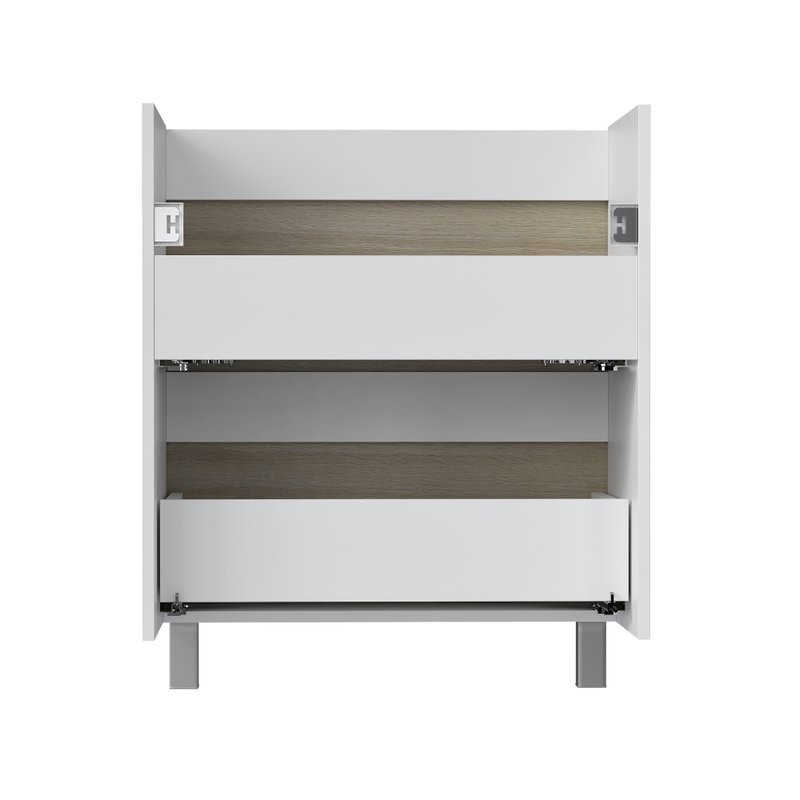 Тумба с раковиной Vigo Cross 70 напольная, 2 ящика, светлое дерево