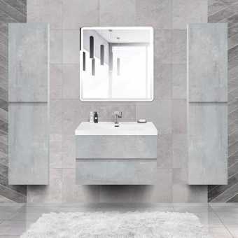 Мебель для ванной Cezares Molveno 46 80 beton, с раковиной Cezares CZR-MIL-80-LVB