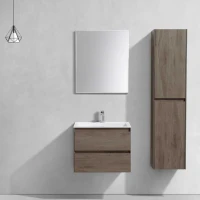 Тумба с раковиной Vincea Luka 60 2 ящика,темный дуб