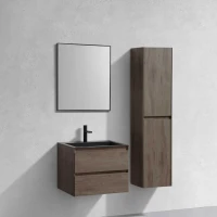 Тумба с раковиной Vincea Luka 60 2 ящика,темный дуб