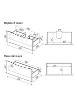 Тумба под раковину без столешницы Grossman Виста 75 напольная, белый глянец