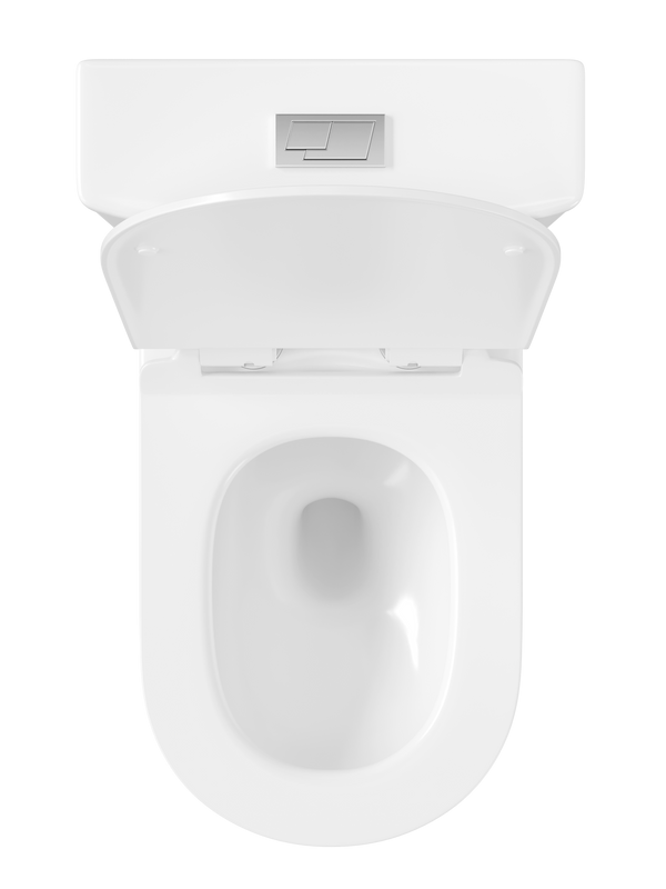 Унитаз-моноблок напольный STWORKI Олланд S01406WH с микролифтом, безободковый, белый