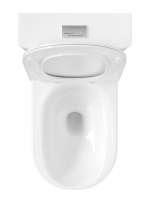 Унитаз-моноблок напольный STWORKI Олланд S01406WH с микролифтом, безободковый, белый