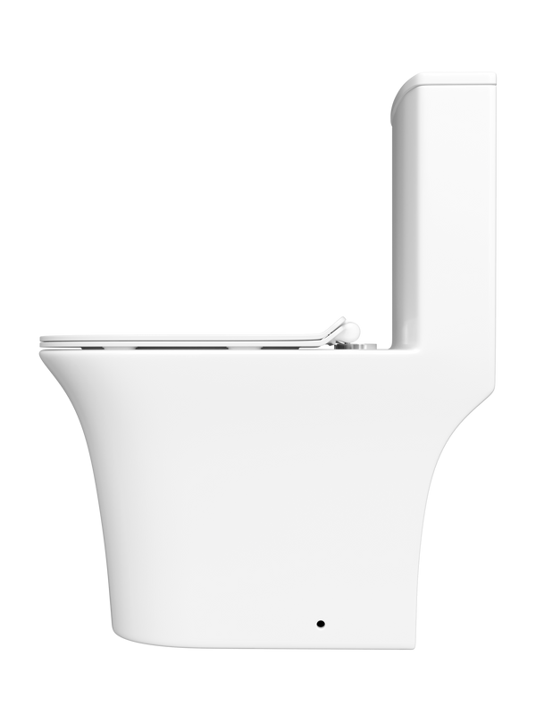 Унитаз-моноблок напольный STWORKI Олланд S01406WH с микролифтом, безободковый, белый