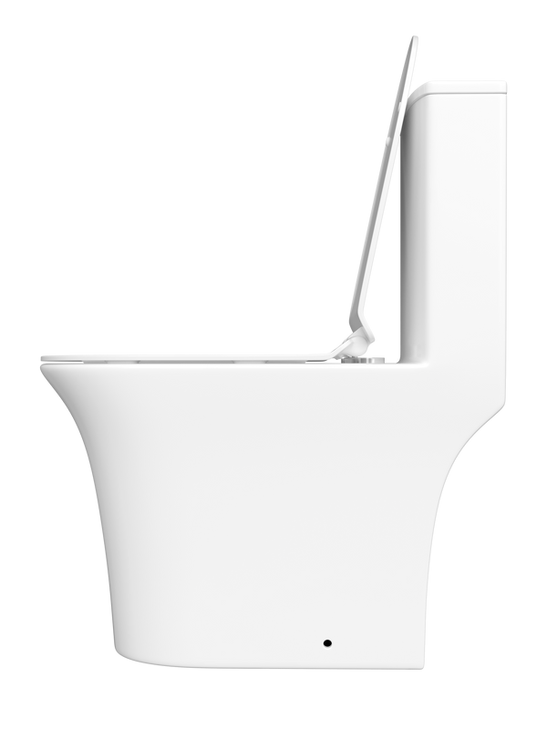 Унитаз-моноблок напольный STWORKI Олланд S01406WH с микролифтом, безободковый, белый
