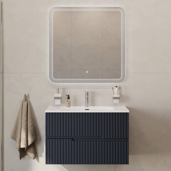 Мебель для ванной комнаты Cezares Duet 80 grafito, раковина Cezares CZR-8095-80