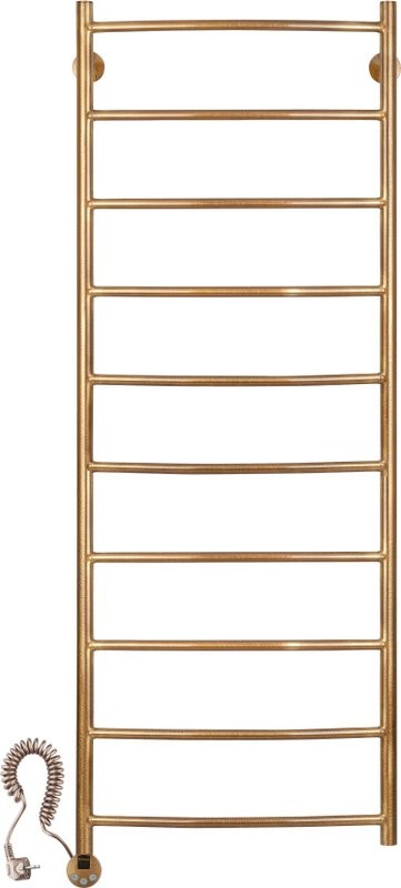 Полотенцесушитель электрический Secado Милан 1 125x55 см, подключение слева, бронза, лесенка, латунь