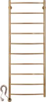 Полотенцесушитель электрический Secado Милан 1 125x55 см, подключение слева, бронза, лесенка, латунь