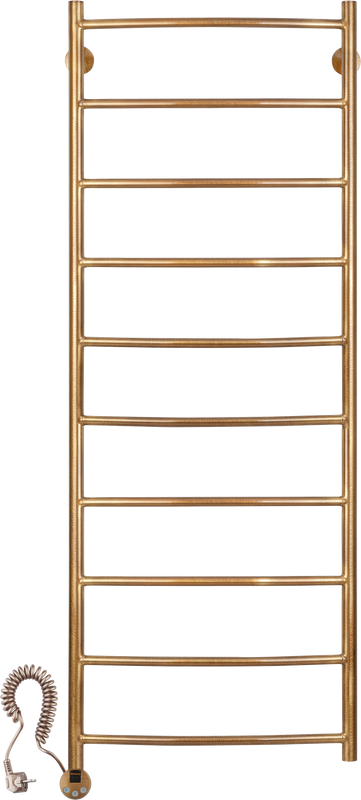 Полотенцесушитель электрический Secado Милан 1 125x55 см, подключение слева, бронза, лесенка, латунь