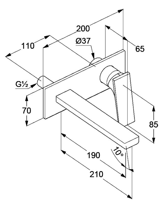 Смеситель для раковины Kludi Decus 54244N575 С ВНУТРЕННЕЙ ЧАСТЬЮ, брашированный никель