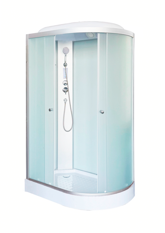 Душевая кабина DTO LM902L 120х80, с электрикой, профиль хром, стекло матовое