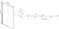 Душевая дверь в нишу Vincea Lugano VDS-1L120CLB-1 120 см, профиль черный