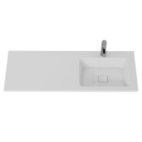 Тумба с раковиной Dreja Vega 60 напольная, под стиральную машину, белый глянец