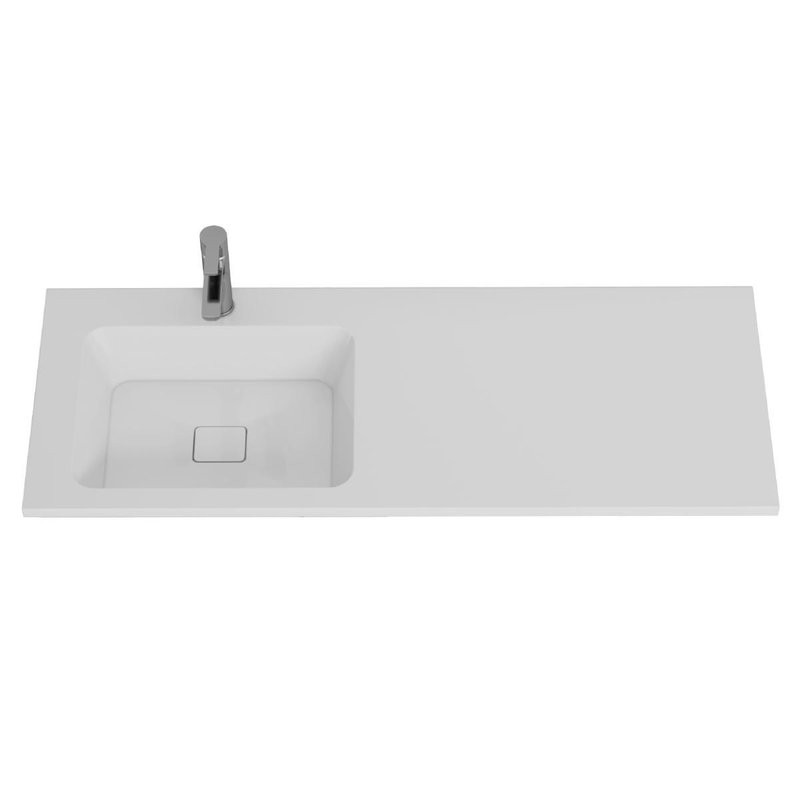 Тумба с раковиной Dreja Vega 60 напольная, под стиральную машину, белый глянец