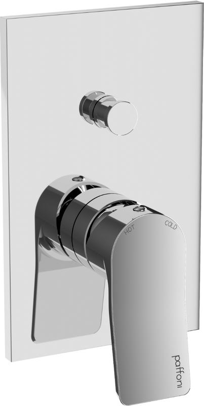 Встраиваемый смеситель для душа и ванны Paffoni Tilt TI015CR/M С ВНУТРЕННЕЙ ЧАСТЬЮ, хром