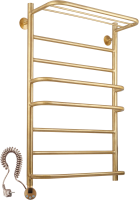 Полотенцесушитель электрический Secado Верона 2 85x55 см, подключение слева, бронза, лесенка, латунь, с полкой