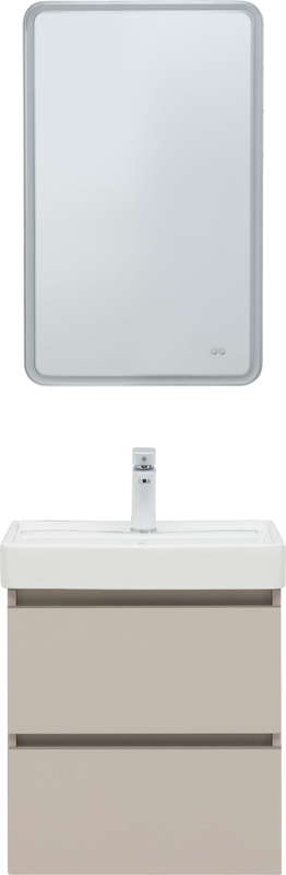 Мебель для ванной комнаты Aquanet Вега 2.0 50 подвесная, бежевая матовая
