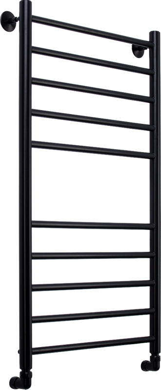 Полотенцесушитель водяной Comfysan Luce W-10 100х50 100x55 см, черный матовый, лесенка