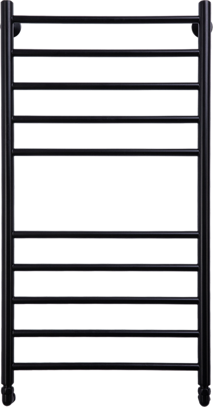 Полотенцесушитель водяной Comfysan Luce W-10 100х50 100x55 см, черный матовый, лесенка