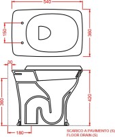 Унитаз приставной напольный ArtCeram Civitas CIV002