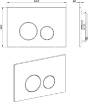 Кнопка смыва Boheme 649-GM ультраплоская, gun metal