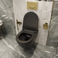 Унитаз подвесной BOCCHI Venezia 1295-004-0129 черный матовый, с микролифтом