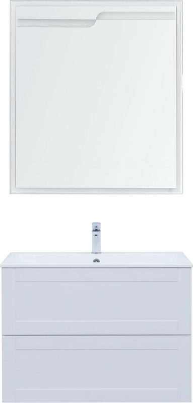 Мебель для ванной комнаты Aquanet Терра 90 подвесная, белая матовая