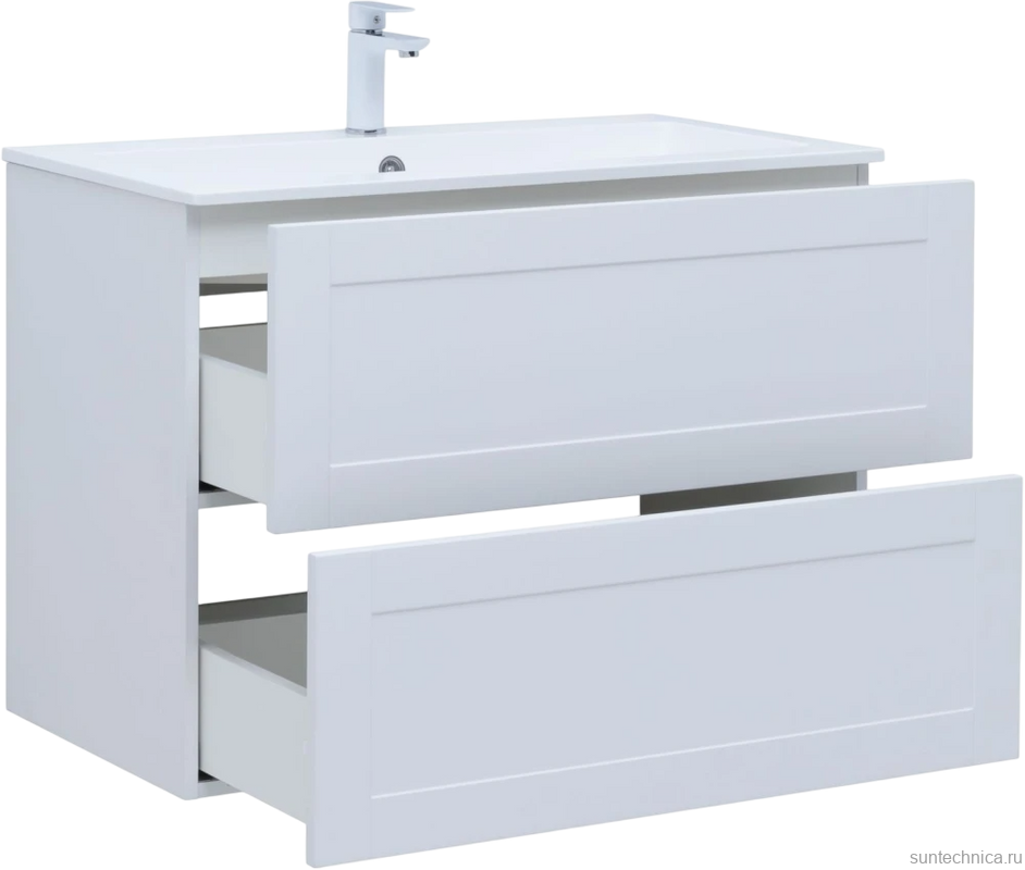 Мебель для ванной комнаты Aquanet Терра 90 подвесная, белая матовая