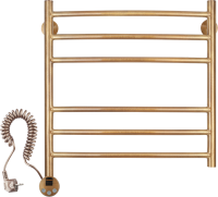 Полотенцесушитель электрический Secado Милан 3 65x55 см, подключение слева, бронза, лесенка, латунь