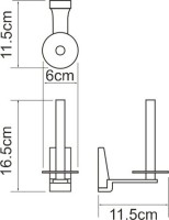 Держатель для запасных рулонов Wasserkraft Lopau K-6097