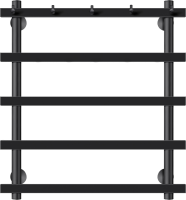 Полотенцесушитель водяной Secado Понтида 1 К 60x60 см, матовый черный, лесенка