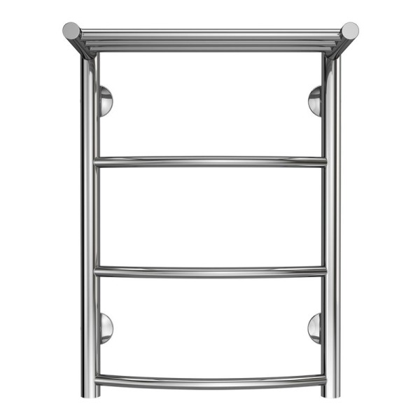 Полотенцесушитель Azario VERONA 400/600 c полкой водяной 3 пер. (1"-1/2" Полированный)