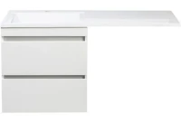Мебель для ванной комнаты Style Line Даллас 120 L Люкс Plus подвесная, белая, эмаль, зеркало STWORKI Скаген