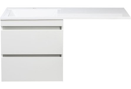 Мебель для ванной комнаты Style Line Даллас 120 L Люкс Plus подвесная, белая, эмаль, зеркало STWORKI Скаген