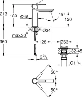 Смеситель для раковины Grohe Lineare New 23106001 Смеситель для раковины Grohe Lineare New 23106001