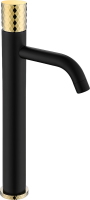 Смеситель для раковины Boheme Stick 122-BG black diamond gold
