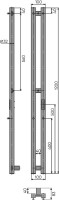 Полотенцесушитель электрический Indigo Style Pro LSPRE120-10GFMRt graphite metallic