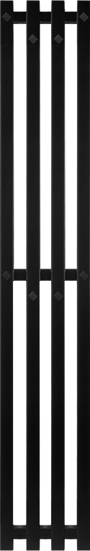 Полотенцесушитель водяной Secado Сандриго 4К 2000/210 200x25 см, матовый черный, I-образный