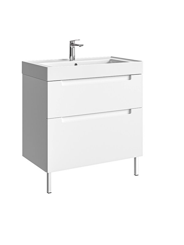 Тумба под раковину без столешницы Aqwella Vancouver 80 напольная, белая