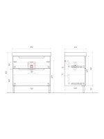 Тумба под раковину без столешницы Aqwella Vancouver 80 напольная, белая