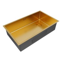 Мойка кухонная Paulmark Next-Skew PM887444-BG брашированное золото