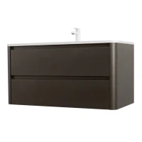 Тумба с раковиной Cezares Relax 100 оружейная сталь, раковина Cezares CZR-1000/480-LV-MR-NV