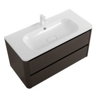 Тумба с раковиной Cezares Relax 100 оружейная сталь, раковина Cezares CZR-1000/480-LV-MR-NV