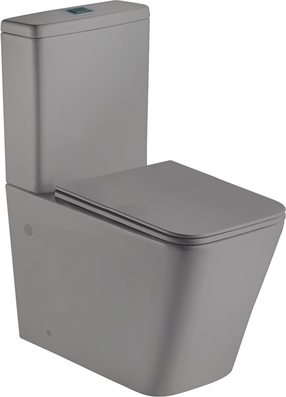 Унитаз-компакт напольный Weltwasser WW SK Gelbach 001MT-GR безободковый, с микролифтом, серый матовый
