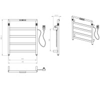 Полотенцесушитель электрический Wonzon & Woghand WW-A6014-BG брашированное золото